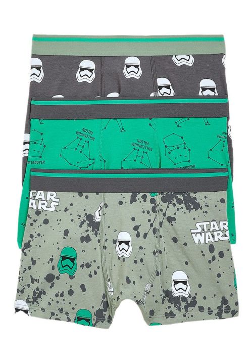 M&S 3pk Cotton Rich Star Wars Trunks (5-14 Yrs) - T71/5745D