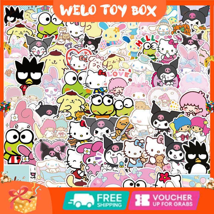 ขาย100ชิ้นการ์ตูนลูกสุนัขแมวกบนกสติ๊กเกอร์กราฟฟิตีน่ารัก-sanrio-สติกเกอร์สำหรับสมุดบันทึกตกแต่งโทรศัพท์มือถือสเก็ตบอร์ดกีตาร์