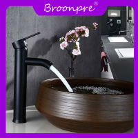 BROONPRE  เดี่ยวก๊อกน้ำอ่างล้างหน้าห้องน้ำเย็น/ร้อนMixerอ่างล้างหน้าก๊อกน้ำอ่างสีดำน้ำก๊อกน้ำห้องครัวอุปกรณ์เสริม