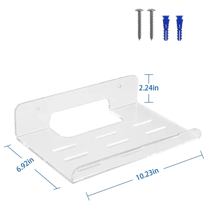 Lmall Cable Box Wall Mount Small Projector Shelf Metal Router Rack AV