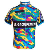 Vintage Camouflage Cycling Jersey Bike Clothing Bicycle Wear Short Sleeve Top Shirts