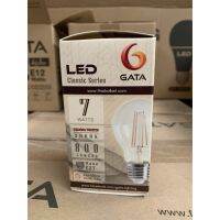 ?BigSale! หลอด LED 7W คลาสสิค E27 Warm (Full glass 800lm) (แพ็ค 1, 4 ดวง) Wow สุด