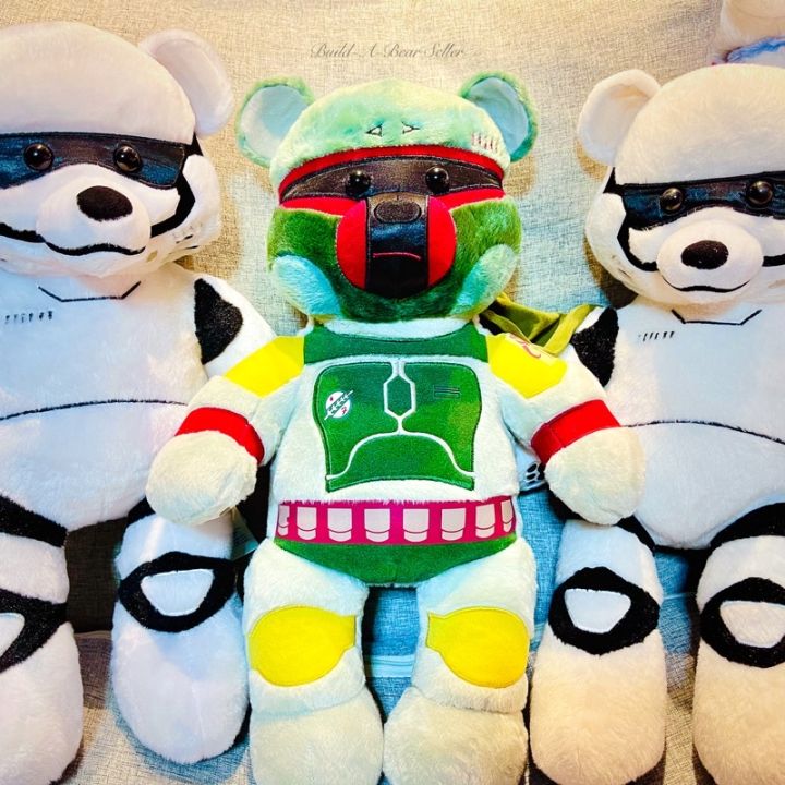 ตุ๊กตาหมี-สตาร์วอ-star-wars-boba-fett-บิ้วอะแบร์-build-a-bear-workshop-มือสองสภาพดีมาก