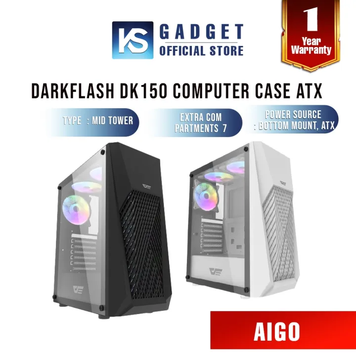 Aigo Darkflash DK150 Computer case ATX Chassis (Black/White) / Full