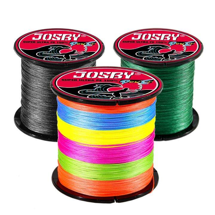 josby-pesca-เอ็นตกปลาแมลงวัน8เส้น9เกลียวสายถักพีเชสปินทะเลสปินนิ่งหลาก300m500m1000m-10-89lb