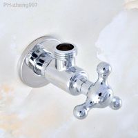 1 Pcs Silver Polished Chrome Brass Bathroom Hardware Accessories 1/2 quot; male Angle Stop Valve Dav016