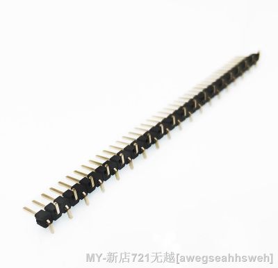 10pcs 2.54mm Pin 1X40P R1 R2 Right Angle SMD SMT Board Spacer Single Row Gold PCB Male Berg Strip Pin Header Connector