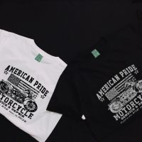 COD  ✶เสื้อยืดคอกลมลาย American Pide สีดำและขาว  มาใหม่ พร้อมส่ง ผ้าคอตตอน100 เกรดส่งออก☸