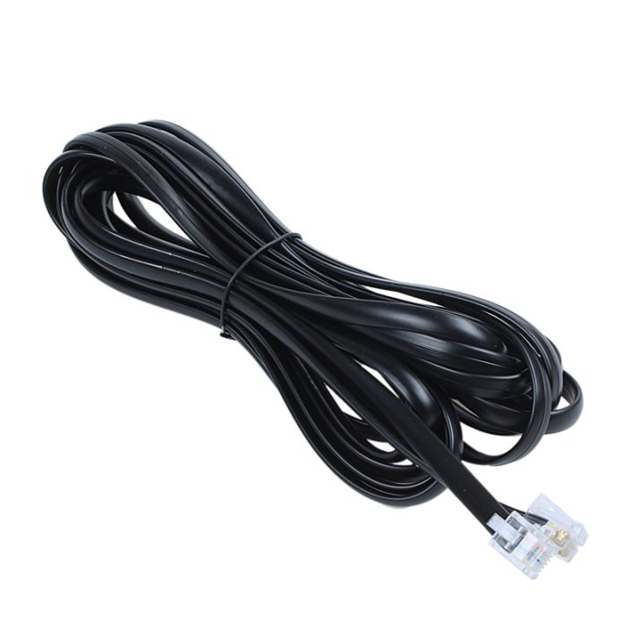 6p6c-rj11-telephone-extension-fax-modem-cable-line-5m-length-black