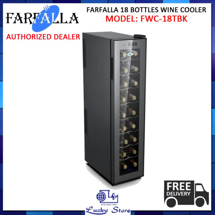 (BULKY) FARFALLA FWC18TBK 18 BOTTLES TALL WINE COOLER, THERMOELECTRIC