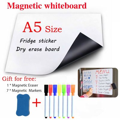 A5 Size Mini Magnet Whiteboard Small White Board Fridge Stickers Menu Dry Erase Calendar Memo Message Board