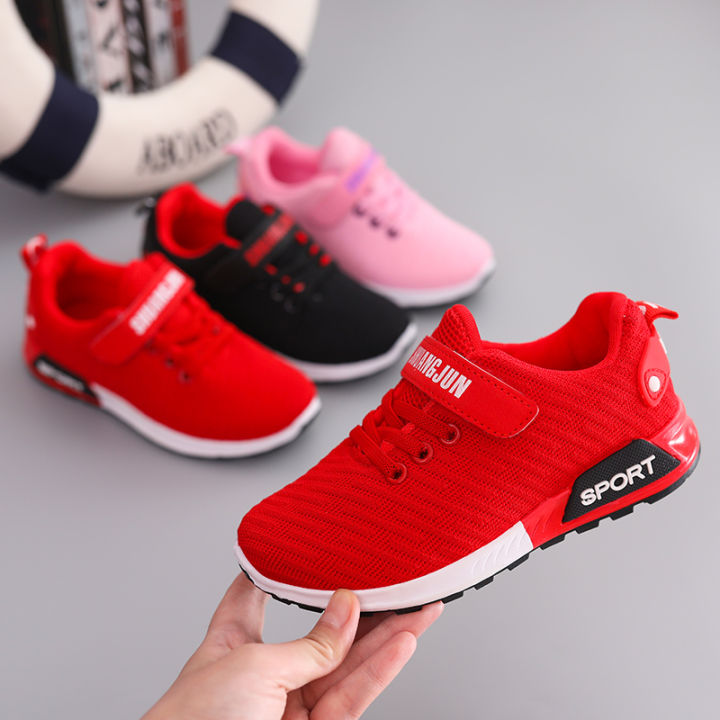 children-sports-shoes-autumn-boys-girls-anti-slip-patchwork-net-breathable-kids-sneakers-infant-child-running-shoe-black-red