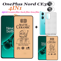 ฟิล์มเซรามิก4 In 1for Oneplus Nord CE 3 Screen Oneplus Nord 2T 5G Oneplus Nord CE 3 Lite 5G 2ชิ้นฟิล์มกระจกเทมเปอร์เซรามิก + 1ฟิล์มเลนส์ + 1ฟิล์มด้านหลัง