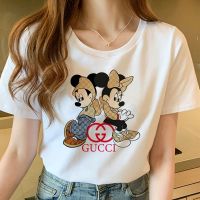 COD DSFDGDFFGHH Mens and womens same style couple tee GUC fashion casual round neck cartoon printing large size short-sleeved T-shirt collar tag S-5X