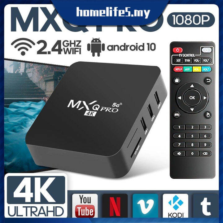 READY STOCK Smart MXQ Pro 4K Android TV Box 5G for Smart TV Ultra HD ...