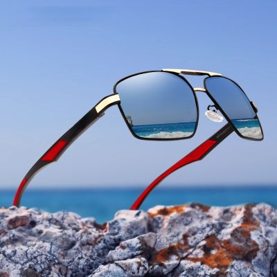Aluminum Men 39;s Sunglasses Polarized Lens Brand Design Temples Sun glasses Coating Mirror Glasses Oculos de sol 7719