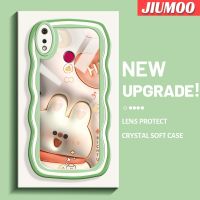 JIUMOO เคสสำหรับ Realme 3 Pro เคส3i Realme ลายการ์ตูน3D กระต่ายขอบคลื่นซุกซนแบบดั้งเดิมเคสโทรศัพท์ลวดลายขอบซิลิโคนเหลวคลุมทั้งหมดเลนส์เคสตัวปกป้องกล้องถ่ายรูปเคสฝาหลังกรอบเคสนิ่ม