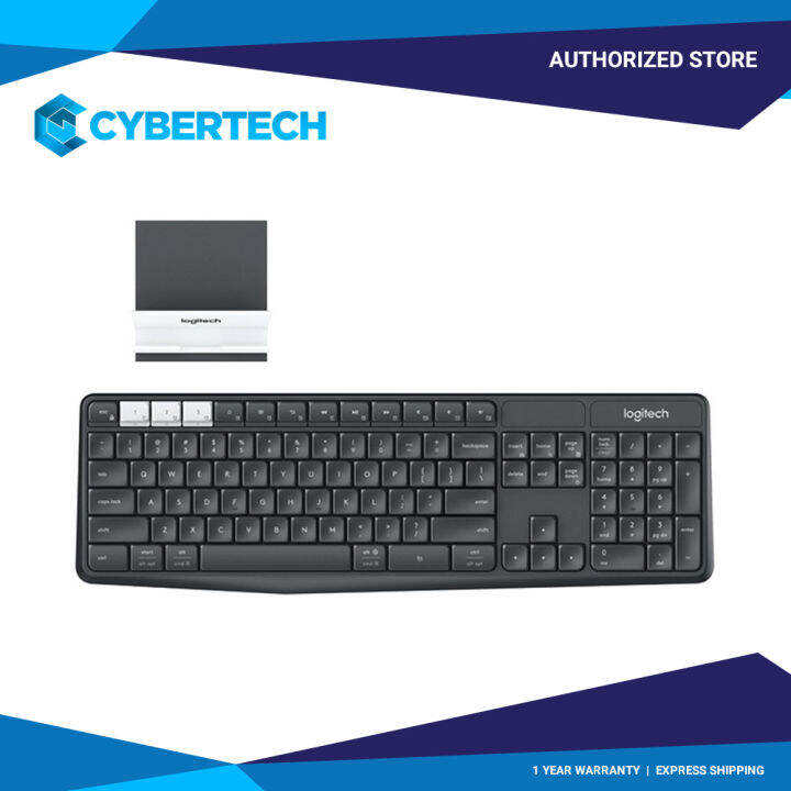 Logitech K375s MultiDevice Wireless Keyboard And Stand Combo Black