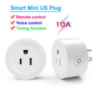 10A US Socket Smart Mini Plug WiFi Outlet Socket รีโมทคอนลพร้อมฟังก์ชั่นจับเวลารองรับเฉพาะเครือข่าย2.4GHz