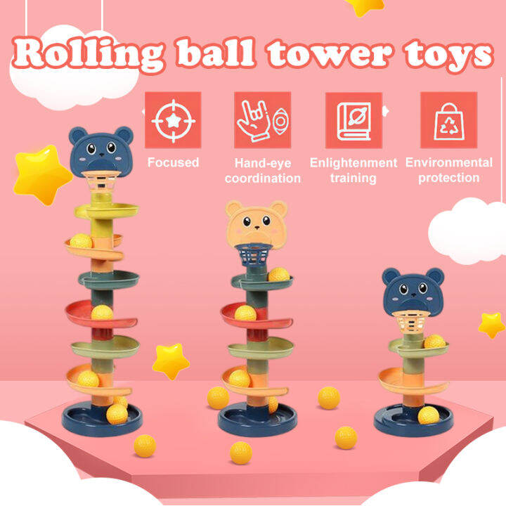 Rolling Ball Track Children's Fun Track Slide Ball Tower Shooting