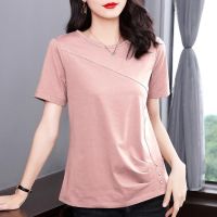 COD dhdfxcz Blouse for Women Short-sleeve T-shirt Loose Plus Size Casual Blouse Top