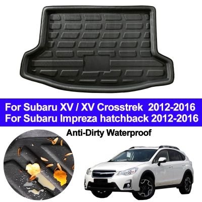 แผ่นรองพรมปูพื้นที่เก็บของท้ายรถสำหรับ Subaru XV/กันชนรถ XV Crosstrek / Impreza Hatchback 2012 - 2014 2015 2016