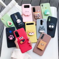 3D Silicone Cartoon Phone Holder Case For Samsung Galaxy S20 S21 FE Plus Ultra S10 5g S10e Lite S9 S8 Plus Stand Cover