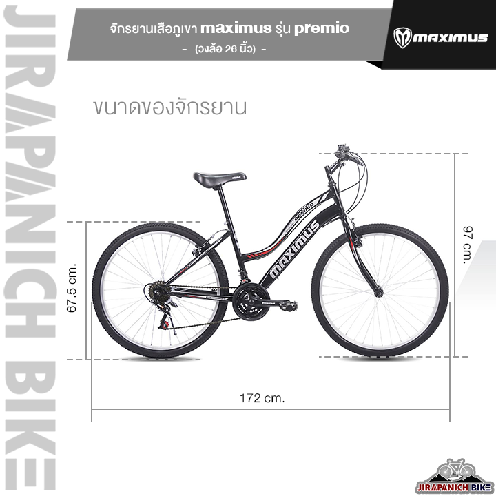 จักรยานเสือภูเขา-26-นิ้ว-maximus-รุ่น-premio-ชุดขับเคลื่อน-shimano-21-สปีด-3x7