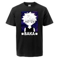 Hunter × Hunter Killua Zoldyck Japan Anime Funny Baka 2021 Summer Unisex Oversized T-Shirt Fashion Tee Shirt Mens Tee Streetwear