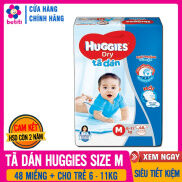 Tã Dán Huggies Size M 48 MIẾNG, Cho Bé 6 - 11kg, Siêu Thấm, Chống Tràn Tốt