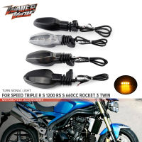 Hidupkan Lampu Isyarat Ununkelajuan Triple R S 1200 RS 660CC ROCKET 3คู่หน้า Belakang Sesakori Motosikal Blinker ไฟ LED แสดงสถานะ