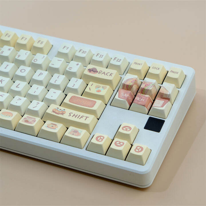 129-keys-ขนมปังสุนัขข้อความเหมือนกับ-pbt-ปุ่มกดย้อมระเหิดเชอร์รี่รายละเอียดสำหรับ-gateron-เชอร์รี่-mx-สวิทช์วิศวกรรมแป้นพิมพ์หมวกที่สำคัญ