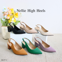 Mgaccess Nellie High Heels Shoes 8137-1 รองเท้าคัทชูรัดส้น