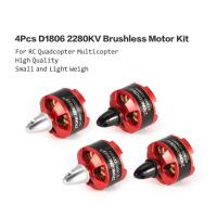 E-ERA 4Pcs CW CCW D1806 2280KV ชุดมอเตอร์ไร้แปรงถ่านสำหรับคอปเตอร์บังคับวิทยุ