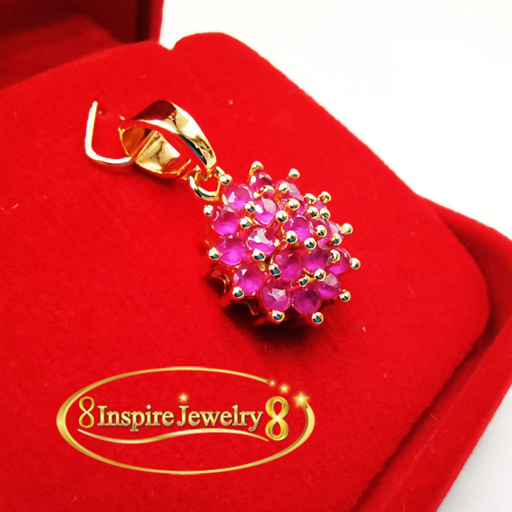 inspire-jewelry-จี้คริสตัลพลอยทับทิมสยาม-งานจิวเวลลี่-พลอยสวย-size-2x1-5cm-งานดีไซด์-งานแบบร้านเพชร