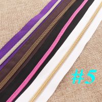 5-10 YARDS White/Purple/Black/Brown Nylon Coil Zippers for Purse Dress Bag Doll Zipper Separating By the Yard-5