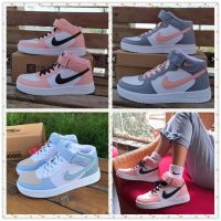 stock kasut perempuan Lowest price ready air force 1 high sneaker flat casual shoes for women