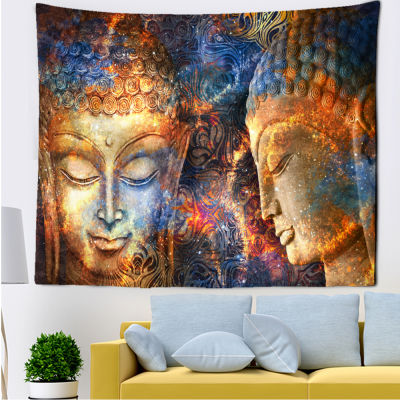 【cw】Golden Buddha Tapestry Meditating Image Mysterious And Mysterious Living Room Bedroom Wall Decoration Decor