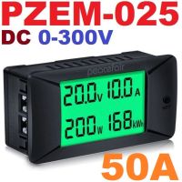 PZEM-025 DC 0-300v 50A Shunt Bidirectional Battery Tester DC Digital Green LCD Ammeter Voltmeter Power Kwh Voltage Meter