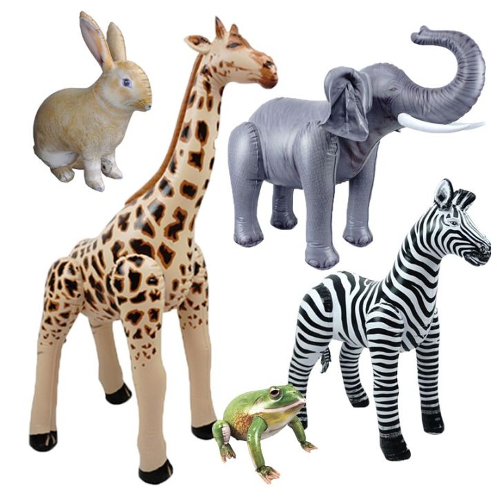 Large Simulation Safari Animals Inflatable Balloon Giraffe Zebra Jungle ...