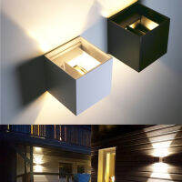 ไฟ LED Cube แบบปรับได้ COB ไฟ LED ห้องอาบน้ำ โคมไฟติดผนังกันน้ำ Simple Home Lighting ตกแต่งกลางแจ้ง