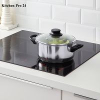 หม้อพร้อมฝาแก้ว  สแตนเลส ขนาด 2.8 ลิตร  Pot with lid, glass stainless steel  2.8 l