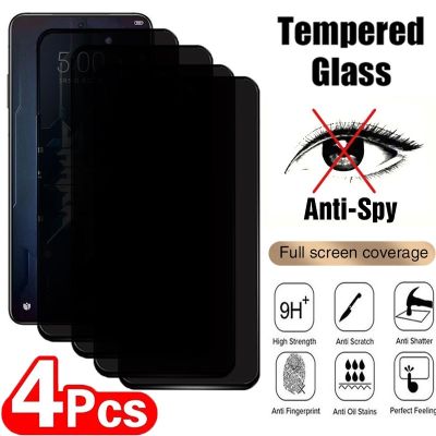 Full Cover Anti Spy Tempered Glass 4PCS For Xiaomi Black Shark 4 5 Screen Protector Glass For Black Shark 4 5 Pro Privacy Film
