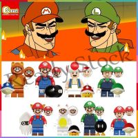 【hot sale】 卍 B02 Plumber Baby Luigi Mario Assembled Building Blocks Toy Mini Creative Doll Decoration Gift