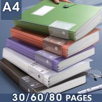 A4พลาสติกงบประมาณ Binder โฟลเดอร์แฟ้มสำหรับเอกสาร60/80หน้าผลิตภัณฑ์ยื่นเครื่องใช้สำนักงานโต๊ะเครื่องเขียนออแกไนเซอร์