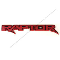 โลโก้ RAPTOR สีแดง ขอบดำ ติดฝากระโปรงท้าย ขนาด 4 x 33 cm. สำหรับ รถฟอร์ดเรนเจอร์ แร็พเตอร์ FORD RANGER RAPTOR