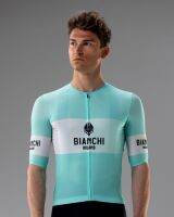 2024 BIANCHI ใหม่โปรจักรยานแขนสั้นสำหรับผู้ชายจักรยานระบายอากาศสำหรับฤดูร้อนเสื้อเจอร์ซีย์นักปั่นเสื้อปั่นจักรยานขี่จักรยาน