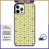 Orla Kiely Striped Petal Phone Case for iPhone 14 Pro Max / iPhone 13 Pro Max / iPhone 12 Pro Max / XS Max / Samsung Galaxy Note 10 Plus / S22 Ultra / S21 Plus Anti-fall Protective Case Cover