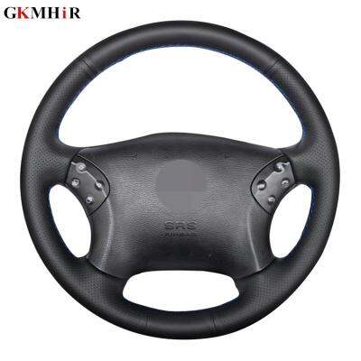 GKMHiR DIY Black Steering Wheel Cover Artificial Leather Car Steering Wheel Cover for Mercedes Benz W203 C-Class 2001-2007