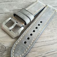 Genuine Leather Watch Band Strap 20mm 22mm 24mm 26mm Men Thick Watchbands Bracelet Belt With Metal Buckle For Panerai Watch